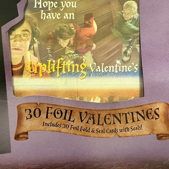 Harry Potter Chamber of Secrets foil Valentine's Day Cards by Paper Magic Group. - Picture 2 of 5